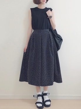 「CABANE de ZUCCa（カバンドズッカ）のアイテム」を使った、MAYUKOさん（レディース・163cm）の夏コーディネート