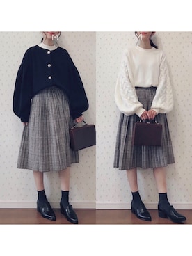 「ESPERANZA（エスペランサ）のアイテム（ローファー）」を使った、MAYUKOさん（レディース・163cm）の冬コーディネート