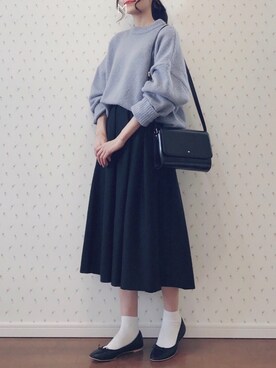 「OLIKA（オリカ）のアイテム」を使った、MAYUKOさん（レディース・163cm）の冬コーディネート