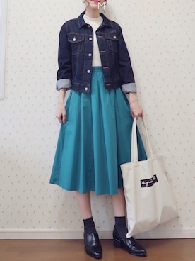 MAYUKOさんの「【agnes b. pour ADAM ET ROPE'】TOTE BAG WITH BOX LOGO」を使ったコーディネート