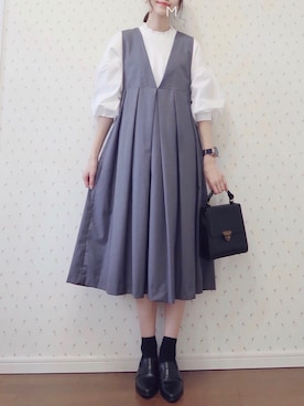 「ESPERANZA（エスペランサ）のアイテム（ローファー）」を使った、MAYUKOさん（レディース・163cm）の春コーディネート