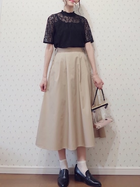 「ESPERANZA（エスペランサ）のアイテム（ローファー）」を使った、MAYUKOさん（レディース・163cm）の夏コーディネート