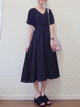 「fifth（フィフス）のフラップチェーンミドルショルダーバッグ（ショルダーバッグ）」を使った、MAYUKOさん（レディース・163cm）の夏コーディネート