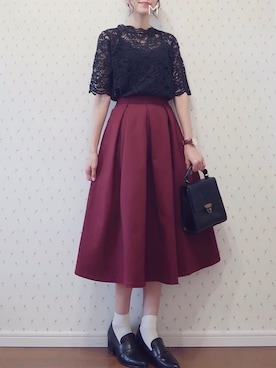「ESPERANZA（エスペランサ）のアイテム（ローファー）」を使った、MAYUKOさん（レディース・163cm）の秋コーディネート