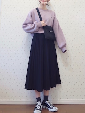 「apres jour（アプレジュール）のアイテム（スウェット）」を使った、MAYUKOさん（レディース・163cm）の秋コーディネート