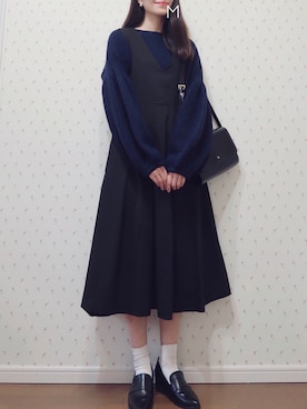 「ESPERANZA（エスペランサ）のアイテム（ローファー）」を使った、MAYUKOさん（レディース・163cm）の冬コーディネート