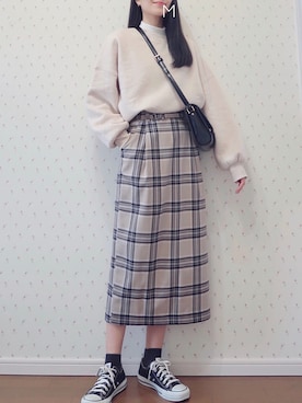 「apres jour（アプレジュール）のアイテム（スウェット）」を使った、MAYUKOさん（レディース・163cm）の冬コーディネート