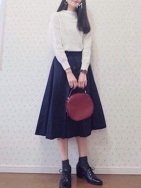 「FREE'S MART（フリーズマート）のアイテム（スカート）」を使った、MAYUKOさん（レディース・163cm）の冬コーディネート