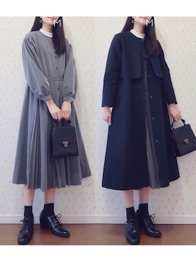 「chambre de charme（シャンブルドゥシャーム）のアイテム（その他アウター）」を使った、MAYUKOさん（レディース・163cm）の春コーディネート