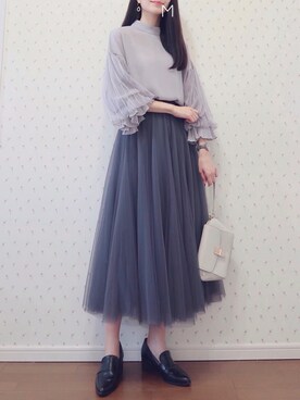 「ESPERANZA（エスペランサ）のアイテム（ローファー）」を使った、MAYUKOさん（レディース・163cm）の春コーディネート