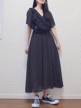 「Honeys（ハニーズ）のアイテム」を使った、MAYUKOさん（レディース・163cm）の春コーディネート