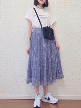 「bach（バッハ）のGY26 SACOCHE BACH サコッシュ（ショルダーバッグ）」を使った、MAYUKOさん（レディース・163cm）の春コーディネート