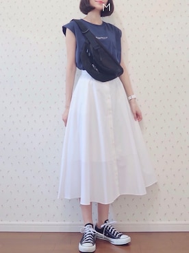「Honeys（ハニーズ）のアイテム」を使った、MAYUKOさん（レディース・163cm）の春コーディネート