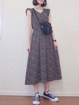 「bach（バッハ）のGY26 SACOCHE BACH サコッシュ（ショルダーバッグ）」を使った、MAYUKOさん（レディース・163cm）の夏コーディネート