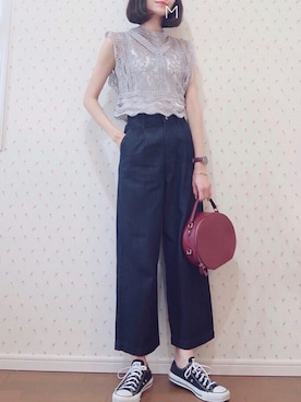 「CINEMA CLUB（シネマクラブ）のアイテム（パンツ）」を使った、MAYUKOさん（レディース・163cm）の夏コーディネート