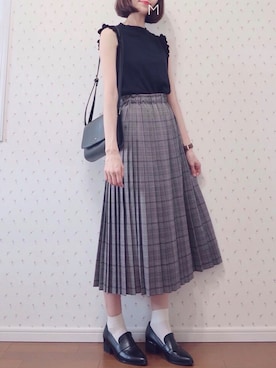 「ESPERANZA（エスペランサ）のアイテム（ローファー）」を使った、MAYUKOさん（レディース・163cm）の秋コーディネート