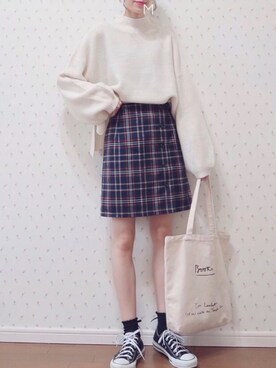 「Honeys（ハニーズ）のアイテム」を使った、MAYUKOさん（レディース・163cm）の秋コーディネート