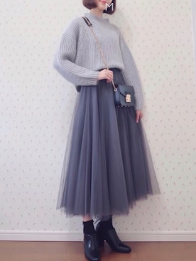 「MERCURYDUO（マーキュリーデュオ）のアイテム（トップス）」を使った、MAYUKOさん（レディース・163cm）の秋コーディネート
