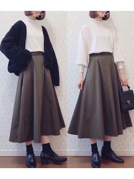 「ESPERANZA（エスペランサ）のアイテム（ローファー）」を使った、MAYUKOさん（レディース・163cm）の秋コーディネート