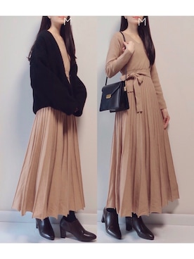 「haco!（ハコ）のアイテム（ブルゾン）」を使った、MAYUKOさん（レディース・163cm）の冬コーディネート