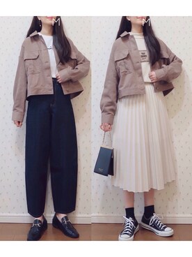 「apres jour mignon（アプレジュールミニョン）のアイテム（ブルゾン）」を使った、MAYUKOさん（レディース・163cm）の冬コーディネート