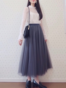 「ESPERANZA（エスペランサ）のアイテム（ローファー）」を使った、MAYUKOさん（レディース・163cm）の春コーディネート