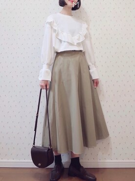 「DHOLIC（ディーホリック）のアイテム（スウェット）」を使った、MAYUKOさん（レディース・163cm）の春コーディネート
