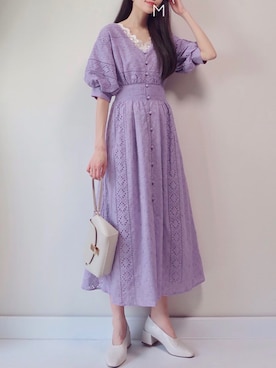「MERCURYDUO（マーキュリーデュオ）のアイテム（ワンピース/ドレス）」を使った、MAYUKOさん（レディース・163cm）の春コーディネート