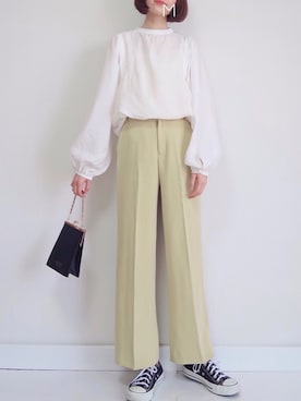 「17kg（イチナナキログラム）のアイテム（バッグ）」を使った、MAYUKOさん（レディース・163cm）の春コーディネート