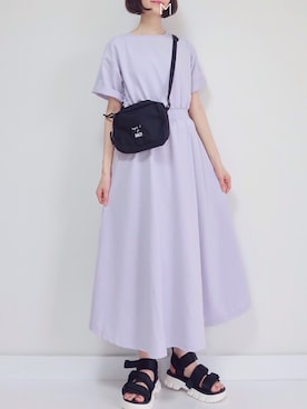 「bach（バッハ）のGY26 SACOCHE BACH サコッシュ（ショルダーバッグ）」を使った、MAYUKOさん（レディース・163cm）の春コーディネート
