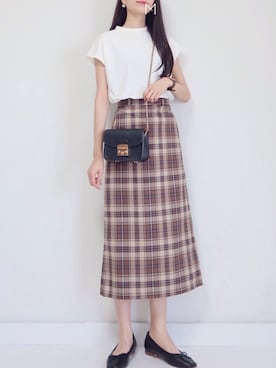 「fifth（フィフス）のフラップチェーンショルダーバッグ（ショルダーバッグ）」を使った、MAYUKOさん（レディース・163cm）の秋コーディネート