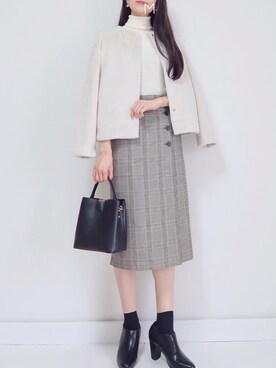 「アイテム（ブーティ）」を使った、MAYUKOさん（レディース・163cm）の秋コーディネート