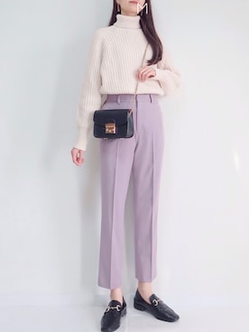 「fifth（フィフス）のフラップチェーンショルダーバッグ（ショルダーバッグ）」を使った、MAYUKOさん（レディース・163cm）の秋コーディネート