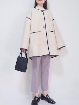 「tiptop（ティップトップ）のアイテム（その他アウター）」を使った、MAYUKOさん（レディース・163cm）の秋コーディネート