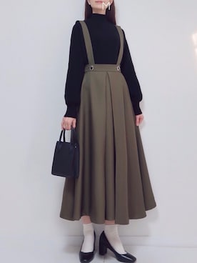 「rps（アールピーエス）のアイテム（スカート）」を使った、MAYUKOさん（レディース・163cm）の秋コーディネート