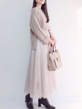 「MERCURYDUO（マーキュリーデュオ）のアイテム」を使った、MAYUKOさん（レディース・163cm）の秋コーディネート