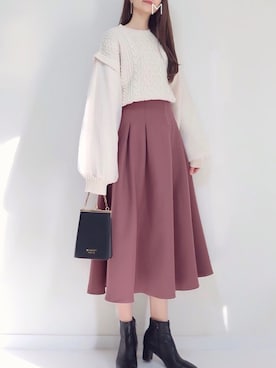 「17kg（イチナナキログラム）のアイテム（バッグ）」を使った、MAYUKOさん（レディース・163cm）の冬コーディネート