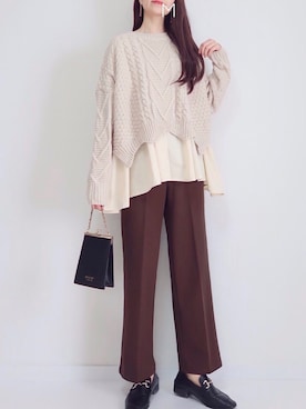 「17kg（イチナナキログラム）のアイテム（バッグ）」を使った、MAYUKOさん（レディース・163cm）の冬コーディネート
