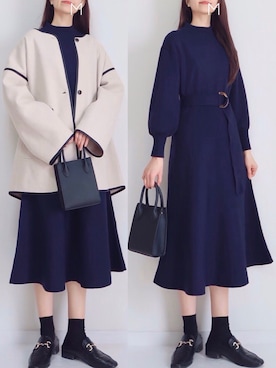 「tiptop（ティップトップ）のアイテム（その他アウター）」を使った、MAYUKOさん（レディース・163cm）の冬コーディネート