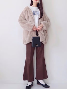 「17kg（イチナナキログラム）のアイテム（バッグ）」を使った、MAYUKOさん（レディース・163cm）の冬コーディネート