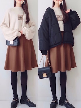 「fifth（フィフス）のフラップチェーンショルダーバッグ（ショルダーバッグ）」を使った、MAYUKOさん（レディース・163cm）の冬コーディネート