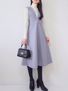 「アイテム（ブーティ）」を使った、MAYUKOさん（レディース・163cm）の冬コーディネート