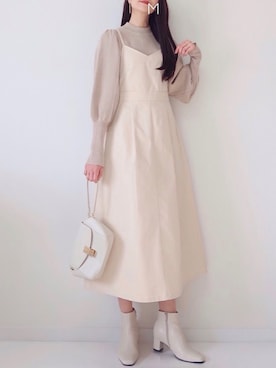 「KBF+（ケービーエフプラス）のアイテム」を使った、MAYUKOさん（レディース・163cm）の冬コーディネート