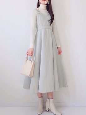 「RANDA（ランダ）のアイテム（ワンピース）」を使った、MAYUKOさん（レディース・163cm）の冬コーディネート