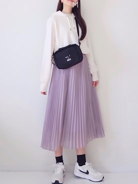 「bach（バッハ）のGY26 SACOCHE BACH サコッシュ（ショルダーバッグ）」を使った、MAYUKOさん（レディース・163cm）の冬コーディネート