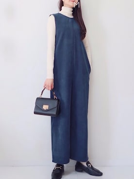 「classicalelf（クラシカルエルフ）のアイテム（オールインワン・サロペット）」を使った、MAYUKOさん（レディース・163cm）の冬コーディネート