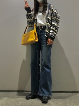 「abx（エービーエックス）のアイテム」を使った、園さん（レディース・157cm）の冬コーディネート
