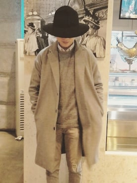 「TOPMAN（トップマン）のアイテム（スラックス）」を使った、Chrisさん（メンズ・180cm）の冬コーディネート