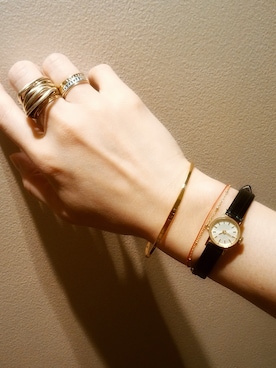 mimioさんの「SERGE THORAVAL Bangle 【LOVE】」を使ったコーディネート