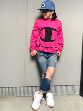 髪ボサ子さん（レディース・145cm）の春コーディネート